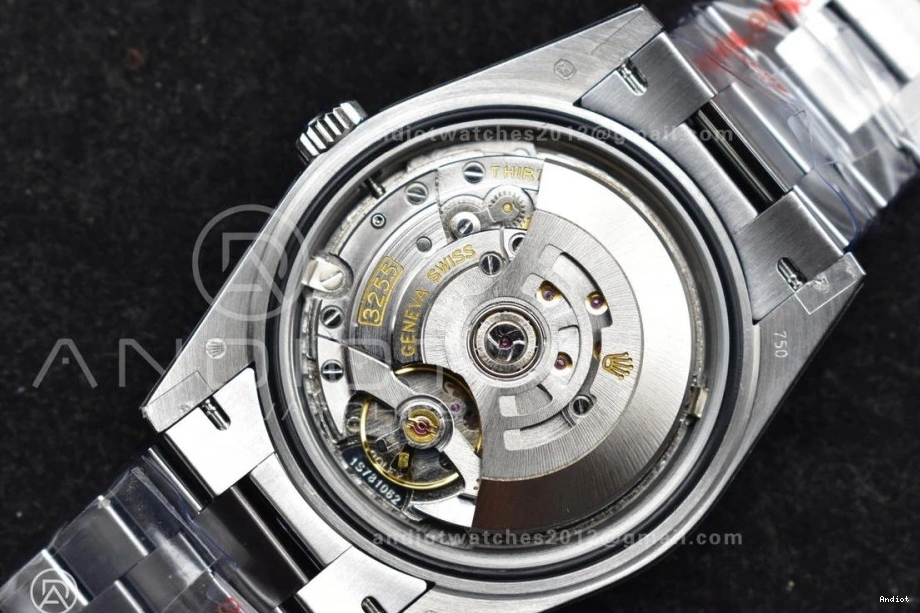 V4 DayDate Weighted Roman President Steel GMF 40 Tungsten Bracelet Markers Dial A3255 Blue 904L On 0415